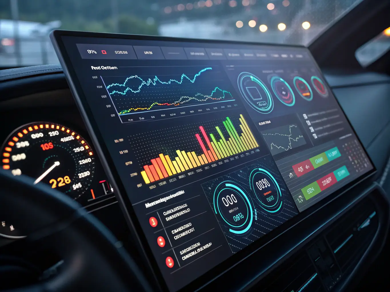 An image of a digital dashboard displaying compliance metrics and risk assessments, illustrating Ruach Covenant Technologies Inc's GRC solutions.